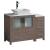 Fresca FCB62-3012GO-CWH-V Torino 42" Grey Oak Modern Bathroom Cabinets with Top & Vessel Sink