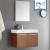 Fresca FVN8089TK Vista 30" Teak Wall Hung Modern Bathroom Vanity with Medicine Cabinet