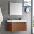 Fresca FVN8008TK Mezzo 36" Teak Wall Hung Modern Bathroom Vanity with Medicine Cabinet