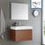 Fresca FVN8007TK Mezzo 30" Teak Wall Hung Modern Bathroom Vanity with Medicine Cabinet