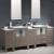 Fresca FVN62-72GO-UNS Torino 84" Double Sink Modern Bathroom Vanity with 3 Side Cabinets and Integrated Sinks in Gray Oak