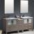 Fresca FVN62-301230GO-UNS Torino 72" Double Sink Modern Bathroom Vanity with Side Cabinet and Integrated Sinks in Gray Oak