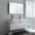 Fresca FVN6148WH-VSL-D Lucera 48" White Wall Hung Double Vessel Sink Modern Bathroom Vanity with Medicine Cabinet