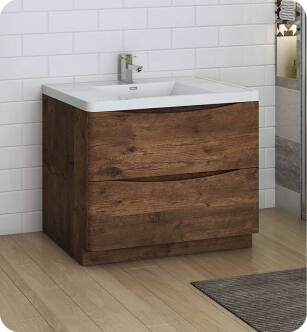 Fresca FCB9140RW-I Tuscany 40" Rosewood Free Standing Modern Bathroom Cabinet with Integrated Sink