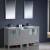 Fresca FVN62-241224GR-UNS Torino 60" Grey Modern Double Sink Bathroom Vanity with Side Cabinet and Integrated Sinks