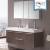 Fresca FVN8013GO Opulento 54" Gray Oak Modern Double Sink Bathroom Vanity with Medicine Cabinet