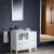 Fresca FVN62-2412WH-UNS Torino 36" Modern Bathroom Vanity with Side Cabinet and Integrated Sink in White