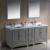 Fresca FVN20-301230GR Oxford 72" Gray Traditional Double Sink Bathroom Vanity with Side Cabinet