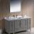 Fresca FVN20-123612GR Oxford 60" Gray Traditional Bathroom Vanity with 2 Side Cabinets