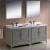 Fresca FVN20-3636GR Oxford 72" Gray Traditional Double Sink Bathroom Vanity