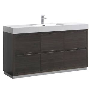 Fresca FCB8460GO-I Valencia 60" Gray Oak Free Standing Modern Bathroom Vanity