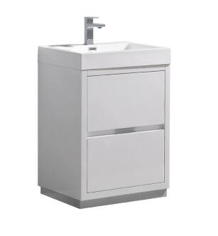 Fresca FCB8424WH-I Valencia 24" Glossy White Free Standing Modern Bathroom Vanity