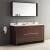 Fresca FVN8119WG Allier 60" Double Sink Modern Bathroom Vanity in Wenge Brown