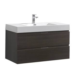 Fresca FCB8342GO-I Valencia 40" Gray Oak Wall Hung Modern Bathroom Vanity