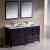 Fresca FVN20-3030ES Oxford 60" Traditional Double Sink Bathroom Vanity in Espresso