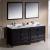 Fresca FVN20-3636ES Oxford 72" Traditional Double Sink Bathroom Vanity in Espresso