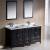 Fresca FVN20-241224ES Oxford 60" Traditional Double Sink Bathroom Vanity with Side Cabinet in Espresso