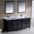 Fresca FVN20-301230ES Oxford 72" Traditional Double Sink Bathroom Vanity with Side Cabinet in Espresso