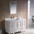 Fresca FVN20-122412AW Oxford 48" Traditional Bathroom Vanity with 2 Side Cabinets in Antique White