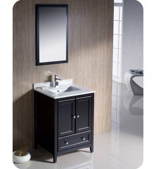 Fresca FVN2024ES Oxford 24" Traditional Bathroom Vanity in Espresso