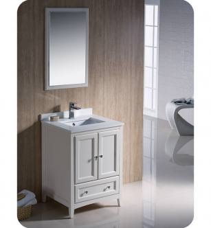 Fresca FVN2024AW Oxford 24" Traditional Bathroom Vanity in Antique White