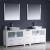 Fresca FVN62-361236WH-VSL Torino 84" Double Sink Modern Bathroom Vanity with Side Cabinet and Vessel Sinks in White