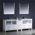 Fresca FVN62-361236WH-UNS Torino 84" Double Sink Modern Bathroom Vanity with Side Cabinet and Integrated Sinks in White