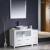 Fresca FVN62-3612WH-VSL Torino 48" Modern Bathroom Vanity with Side Cabinet and Vessel Sink in White