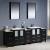 Fresca FVN62-72ES-UNS Torino 84" Double Sink Modern Bathroom Vanity with 3 Side Cabinets and Integrated Sinks in Espresso