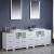 Fresca FVN62-72WH-UNS Torino 84" Double Sink Modern Bathroom Vanity with 3 Side Cabinets and Integrated Sinks in White