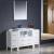 Fresca FVN62-123012WH-UNS Torino 54" Modern Bathroom Vanity with 2 Side Cabinets and Integrated Sink in White