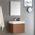 Fresca FVN8006TK Nano 24" Teak Modern Bathroom Vanity with Medicine Cabinet