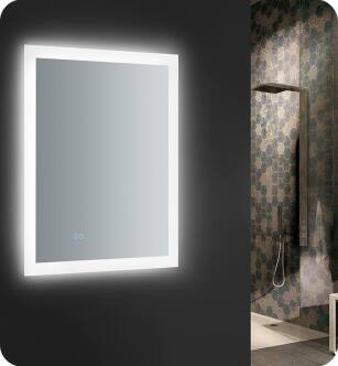 Fresca FMR012430 Angelo 24" Wide x 30" Tall Bathroom Mirror with LED Lighting