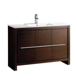 Fresca FCB8148WG-I Allier 48" Wenge Brown Modern Bathroom Cabinet with Sink