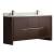 Fresca FCB8119WG-CWH-U Allier 60" Wenge Brown Modern Double Sink Bathroom Cabinet with Top & Sinks