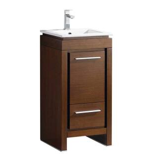 Fresca FCB8118WG-I Allier 16" Wenge Brown Modern Bathroom Cabinet with Sink