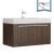 Fresca FCB8090GW-I Vista 36" Walnut Modern Bathroom Cabinet with Integrated Sink