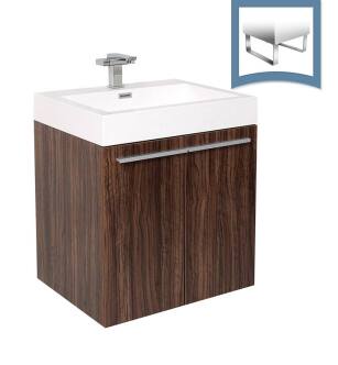 Fresca FCB8058GW-I Alto 23" Walnut Modern Bathroom Cabinet with Integrated Sink
