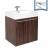 Fresca FCB8058GW-I Alto 23" Walnut Modern Bathroom Cabinet with Integrated Sink