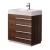 Fresca FCB8030GW-I Livello 30" Walnut Modern Bathroom Cabinet with Integrated Sink