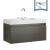 Fresca FCB8010GO-I Mezzo 39" Gray Oak Modern Bathroom Cabinet with Integrated Sink