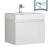 Fresca FCB8006WH-I Nano 24" White Modern Bathroom Cabinet with Integrated Sink