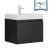 Fresca FCB8006BW-I Nano 24" Black Modern Bathroom Cabinet with Integrated Sink