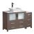 Fresca FCB62-3612GO-CWH-V Torino 48" Gray Oak Modern Bathroom Cabinets with Top & Vessel Sink