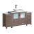 Fresca FCB62-123612GO-CWH-V Torino 60" Gray Oak Modern Bathroom Cabinets with Top & Vessel Sink