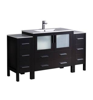 Fresca FCB62-123612ES-I Torino 60" Espresso Modern Bathroom Cabinets with Integrated Sink