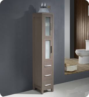 Fresca FST6260GO Torino Tall Bathroom Linen Side Cabinet in Gray Oak