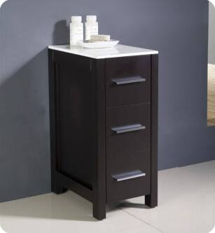 Fresca FST6212ES Torino 12" Bathroom Linen Side Cabinet in Espresso