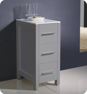 Fresca FST6212GR Torino 12" Grey Bathroom Linen Side Cabinet