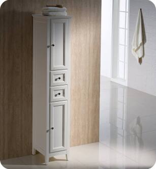 Fresca FST2060AW Oxford Antique White Tall Bathroom Linen Cabinet